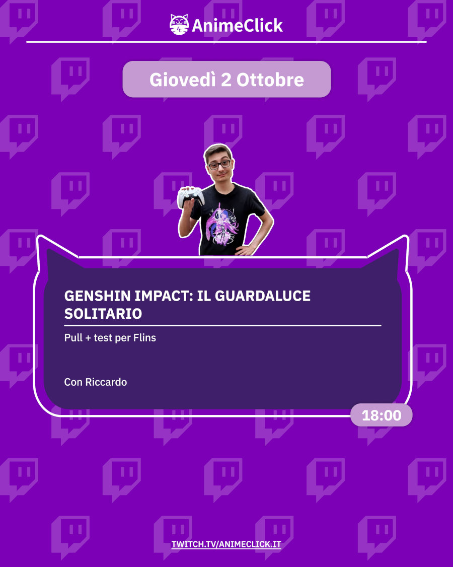 AnimeClick su Twitch: programma dal 29 settembre al 5 ottobre